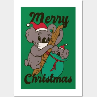 Christmas Koala Posters and Art